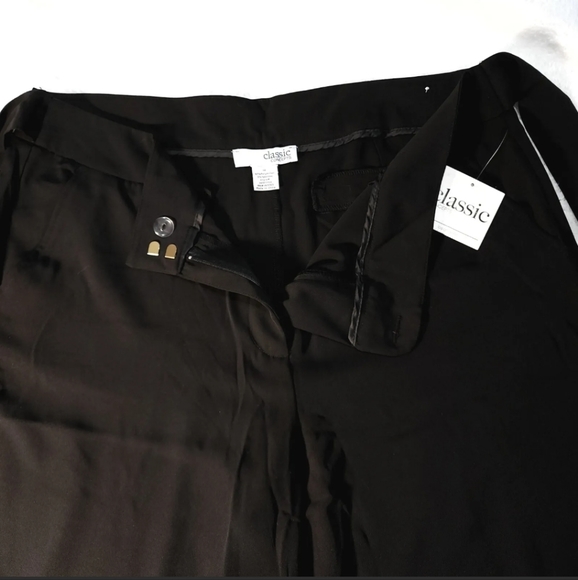 Wide Leg Crop Skort /Pants Classic Concepts Black Sz 18 Wrap Belt 40 X 23.5 - Picture 7 of 10